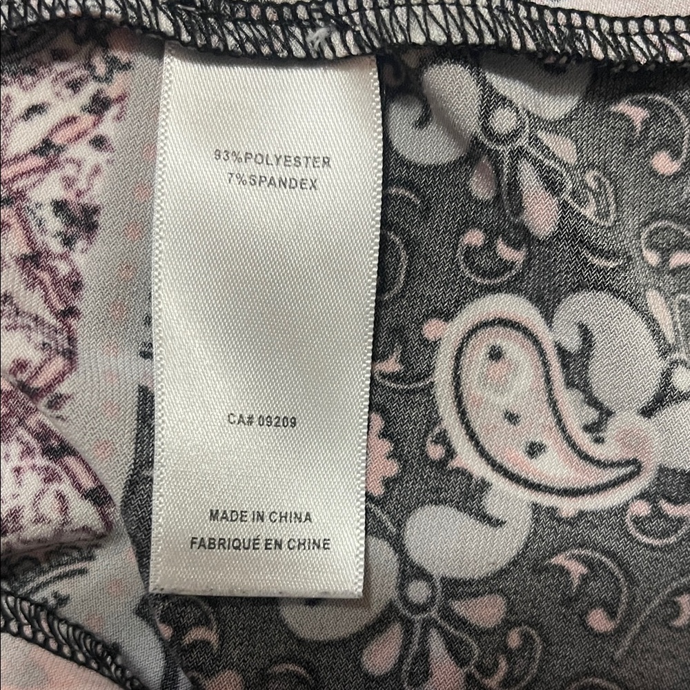 Cleo Paisley Floral Sleeveless Tunic Top Zip Front V Neck Size S Petite - Picture 7 of 9